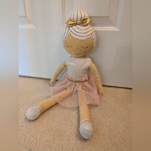Target Pillowfort plush 20" ballerina gold doll girls toy